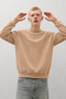 Men's 100% Cotton Comfortable A.Beige Winter Sweatshirt - 4