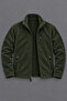 Men's Zippered Daily Premium Comfortable Khaki Fleece - 2