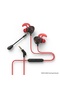 GM03 E-Sports Mobile Gaming Earphones, In-Ear Wired Headset with Detachable Dual Microphone and Deep Bass for PUBG, Mobile Legends and Call of Duty - Black and Red