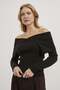 Off-The-Shoulder Knitwear Sweater