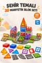 City and Traffic Themed Magnetic - 50 Piece Magnet 3D Magnetic Building Play Set