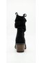Black Suede Women's Genuine Leather Boots 364.100 - 4