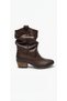 Brown women's genuine leather boot 364.100