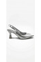 Silver women's high heeled shoe 036.1410 - 2