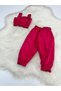Baby Girl Solid Color Crop & Pants Set - 3