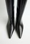 Boots 2312 - Black Women's Boots with Pointed Toe and Front Seam Detail