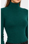 Green Turtleneck Knitted Blouse - 2