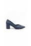 Navy Blue Women's Heeled Shoes 615.911 - 2