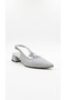 Silver Glitter Women's Daily Heeled Shoes 036.3910 - 2