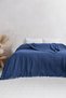 Fancy Bedspread and Sofa Cover (200*230 cm) Navy Blue