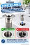 Push-Type Sink Drain Strainer with Basket Filter, Long Cylindrical Filter Sink Stopper, Hair and Debris Catcher Drain Filter