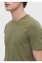 Khaki Plain Crew Neck T-Shirt - 4