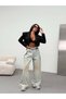 Wide Leg Vintage Effect Denim Trousers - 4