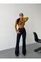 Women's High Waist Relaxed Fit Flowy Wide Leg Jean Pants - 6