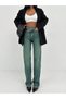 Women's High Waist Asymmetrical Cross Waist Wide Leg Denim Trousers - 7