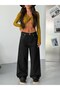 Women's Baggy Jean Trousers - Wide Leg 100% Cotton Regular Waist Loose Fit Denim - 3
