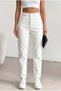 Women's High Waist Mom Jeans Pants 100% Cotton No Stretch - 6