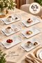 6 Pieces | |   White Alara Metal Tray with Handles | |   Coffee Presentation Tray Turkish Coffee Tray Tea Serving Tray Presentation Tray Guest Catering Tray Does Not Leave Handprints | |   El Kesmez | |   Serving Tray Metal Tray with Handle