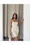 Premium Ecru Openwork Knitwear Mini Dress Bodycon Stylish and Elegant Summer Women's Dress - 4