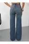 Women's High Waist Cross-Button Wide Leg Jean Pants - 4