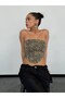 Women's Denim Bustier - Corset Cut Strapless Top - 3