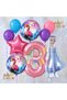 Frozen Frozen Elsa 3 Years Old Pink Color Birthday Concept Balloon Set Frozen Elsa Birthday Set