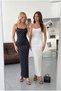 Women's Polka Dot Strap Long Dress Stretchy Diving Fabric Maxi Dress