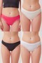 Women's Wide-Legged Lace Flat Panties 4-Pack - 3
