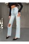 Women's Ripped Detailed High Waist Denim Jean Trousers