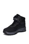 Boys' Velcro Lace-Up Thick Sole Sports Boots — Black - 3
