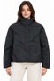 M1110914 Women's Stand Collar Coat Black
