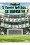 Football Themed Happy Birthday Banner 15-Piece Fan Football Goal Birthday Decoration Banner Cocktail Toothpick Quote Engagement Birthday Cocktail Invitation and Presentation Cake Decoration Ornament Thick Paper