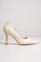 Beige Patent Leather Stiletto High Heel Shoes - Kanger - 2