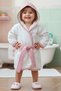 100% Organic Cotton 0-2 Years 4 Piece Baby Cute Animal Embroidered Bathrobe Set Premium Quality