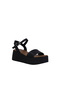 26001 Genuine Leather Women's Heeled Sandals Black - 2