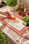 Glass Cutting Board with Modern Gold Accents and Red Gingham Theme - Glass Cutting Board |   30cm X 40cm - 2