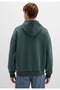 M067149 Logo Printed Men's Hooded Sweatshirt Green - 4