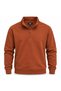 0S10278 Basic Yarım Fermuarlı Sweatshirt TURUNCU - 3