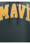 M067149 Logo Printed Men's Hooded Sweatshirt Green - 6