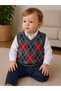 Baklava Patterned Baby Sweater - 3