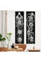 2pcs150cmX40cm black 2pcs/set Skeleton Tapestry, Polyester Tapestry, Wall Hanging for Living Room Be - 5