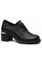 Amelas Genuine Leather Comfort Orthopedic Women's Classic Heeled Shoes Black - 2