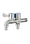 G1/2 Stainless Steel Faucet Double Outlet Dual Control Water Tap One in Two Out Faucet 1/2" Bidet Fa - 7