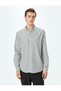 Striped Long Sleeve Button Lapel Slim Fit Shirt - 3