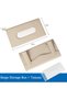 Car Tissue Holder,Slim Visor Mount for Cars,Trucks and SUVs,PU Tissue Box Cover,Beige - 2