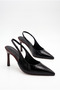 Women's Special Design Thin Heeled Double Color Stiletto Pointed Toe Heeled Shoes with Elastic Band - 2