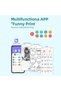 Mini Portable Thermal Printer with 5 Rolls of Paper,Inkless Wireless Sticker and Label Printer for Study Notes,Photos,and DIY Projects,White - 8