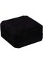 Black Velvet Jewelry Box for Bracelets,Rings and Earrings,Square Travel Storage and Display Case for Proposals and Weddings,9x9x4 cm - 5