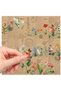 30 Pieces Kraft Flower Bookmark Set,Vintage Floral Alphabet Style Cardstock Bookmarks,6x1.6 Inch - 6