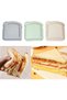 Toast Shaped Sandwich Containers,14oz Plastic Lunch Boxes,Microwave and Dishwasher Safe Food Storage for Work and Camping,2 Pack - 4